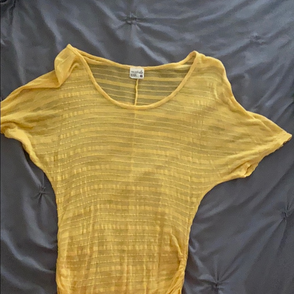 Sheer yellow top